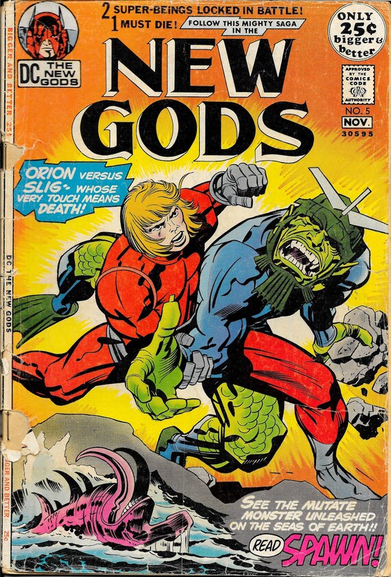 New Gods 5 Original 1971 Dc Comics Vintage Comic Book Etsy