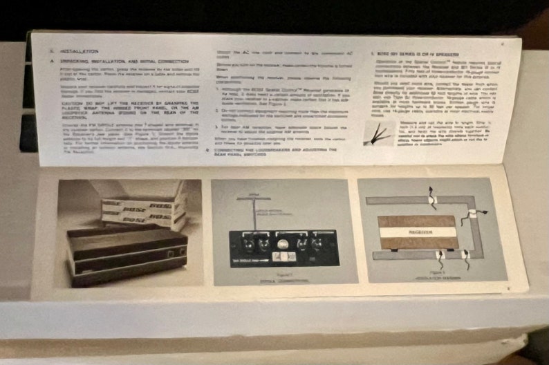 Vintage Bose Spatial Receiver Owners Manuals & Bose Promotional Spatial Receiver Leaflets w info on Specs, Spatial Research, Acoustics more zdjęcie 6