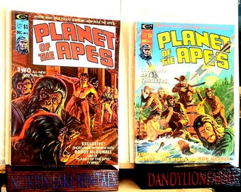 Planet of the Apes #3 and #4  1974-1975. Roddy McDowall interview. Chris Claremont interviews  Ron Harper star of the Apes TV show.