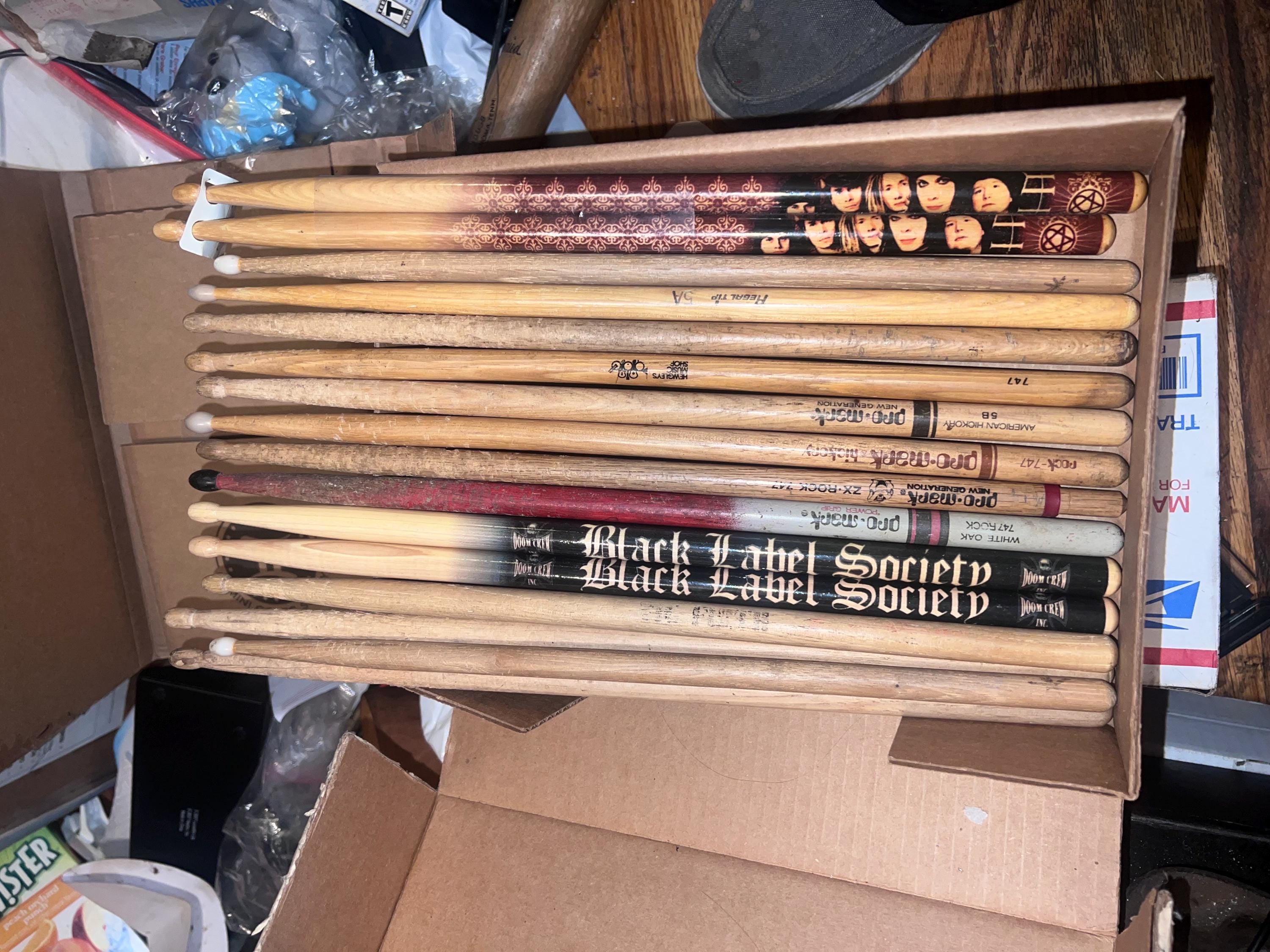 Drumsticks Collection of 16 Vintage 1980s and 1990s Promark 747