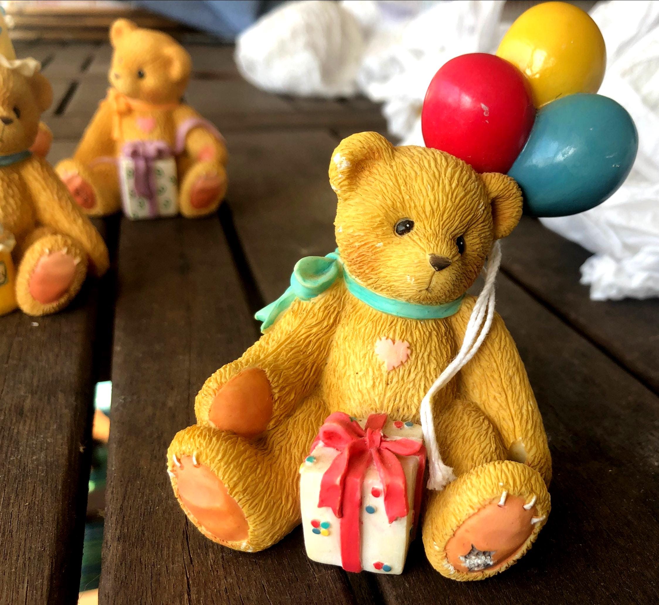 Lot of 9 Vintage Enesco “Cherished Teddies” Collector Bears by