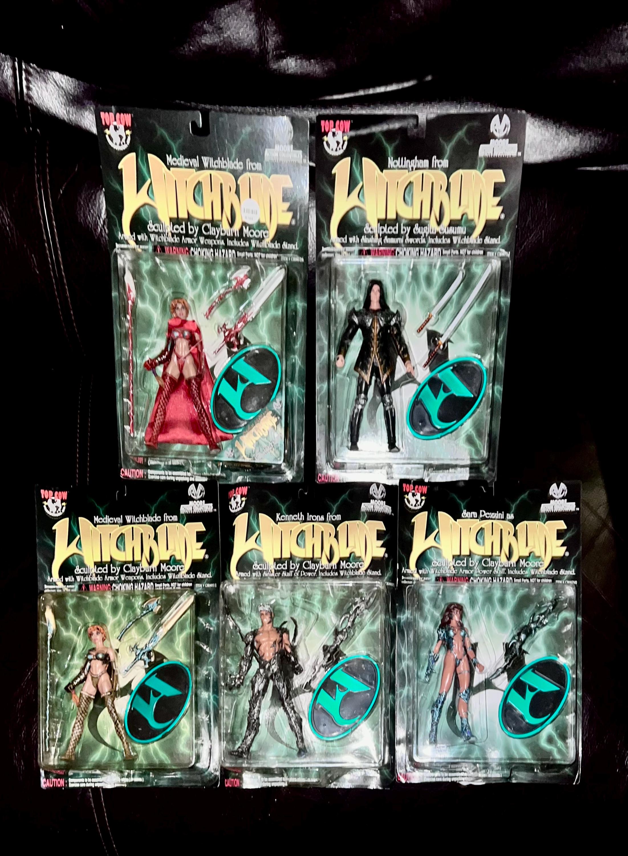 Witchblade Action Figures Set of All 5 Vintage 1998 Comic Book