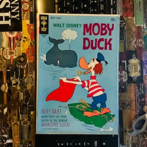 Moby Duck Issue #10  (1967 Gold Key) Published Jul 1970 by Gold Key Walt Disney Ducks & Mice doing Moby Dick. Fifteen 0.15 cent comic book.