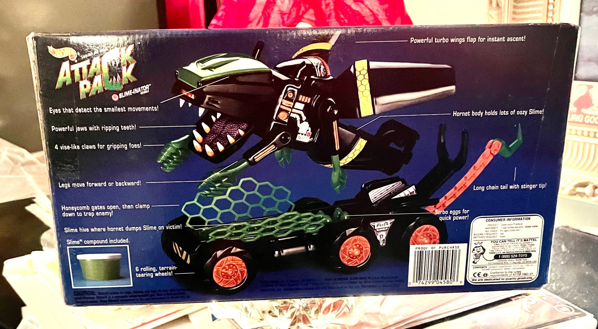 Vintage 1992 Attack Pack Hot Wheels! Slime-inator Cement