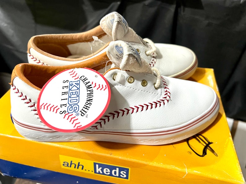Vintage 1992 Keds Championship Series Red Baseball Stitch Etsy