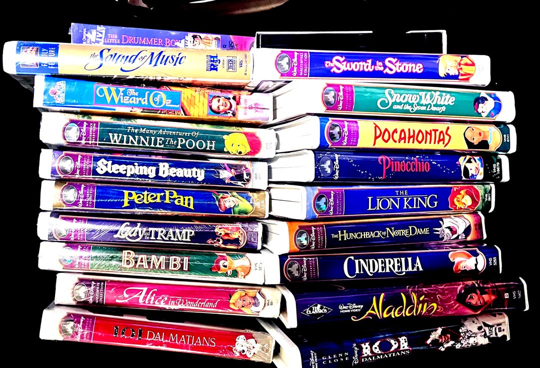 Big Disney + Collection Classic Full Length Movies Many Sealed VHS