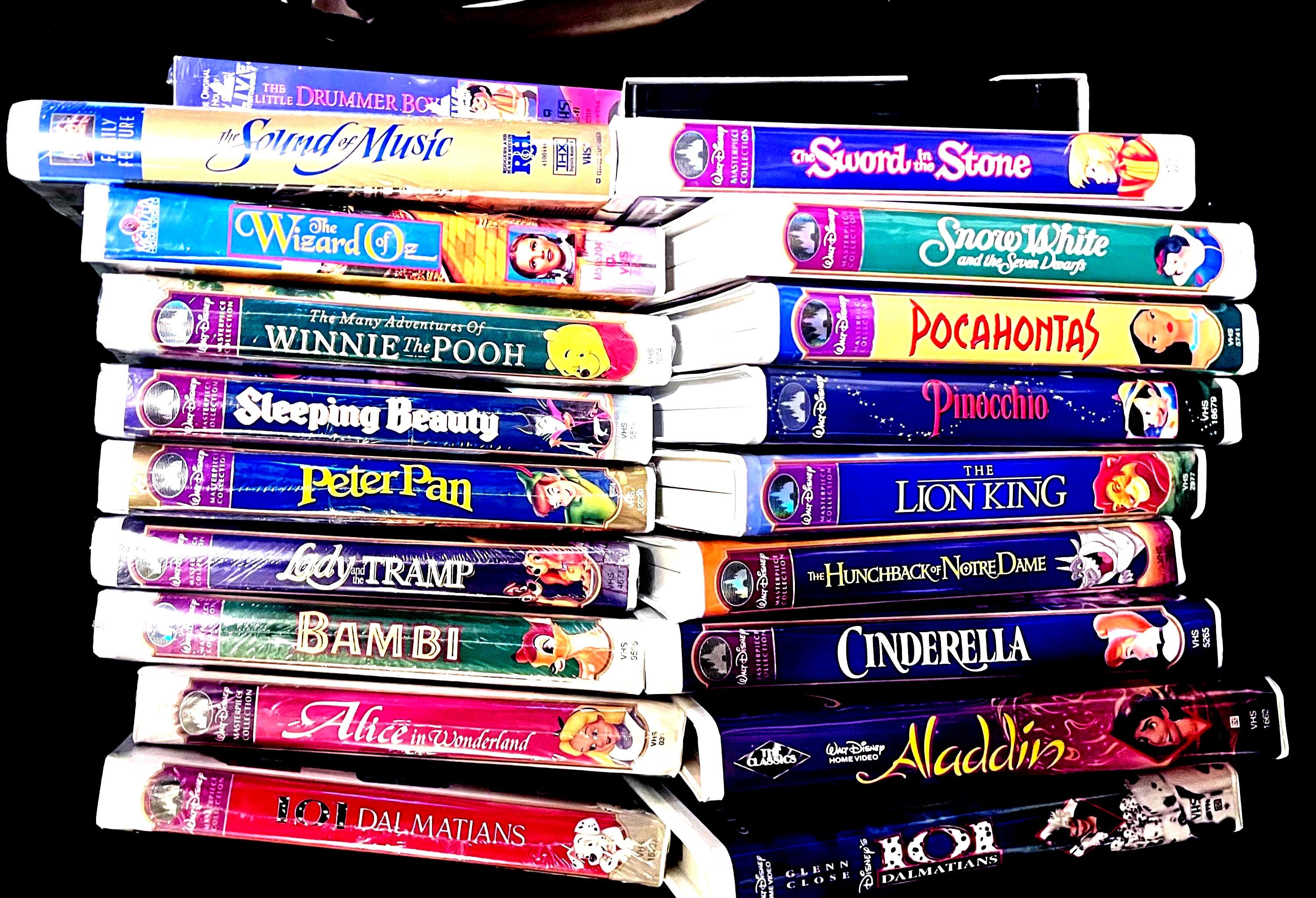 Big Disney + Collection Classic Full Length Movies Many Sealed VHS