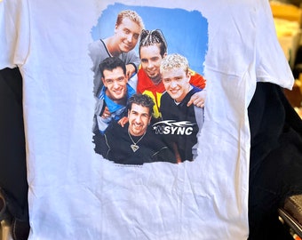 NSYNC Vintage 90s Boy Band T-Shirt 1998 New without tags. Unworn and unwashed. Graphic in perfect condition Kids XL (18-20) 27L, 20" pit-pit