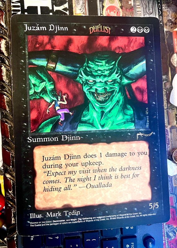大判カード　Juzam Djinn MTG オーバーサイズ Amazon.com: Magic The Gathering - Juzam Djinn - Oversized (3