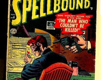 Spellbound #6 Vintage 1952 Pre Code Horror Comic Book! Stan Lee Editor! Cover art by Sol Brodsky 0.10 Cent- Golden Age Horror Comic Book.