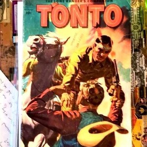 Lone Ranger's Companion Tonto #6 August 1952 Pre-Code! Painted cover art! Vintage Old West Golden Age Classic Ten Cent Comic Book Gold!