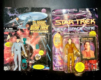 Star Trek Action Figures Classic, Deep Space 9, Generations & The Next Gen. Commander Spock, Cpt. Picard as a Romulan, Chief Odo, Mr Soran