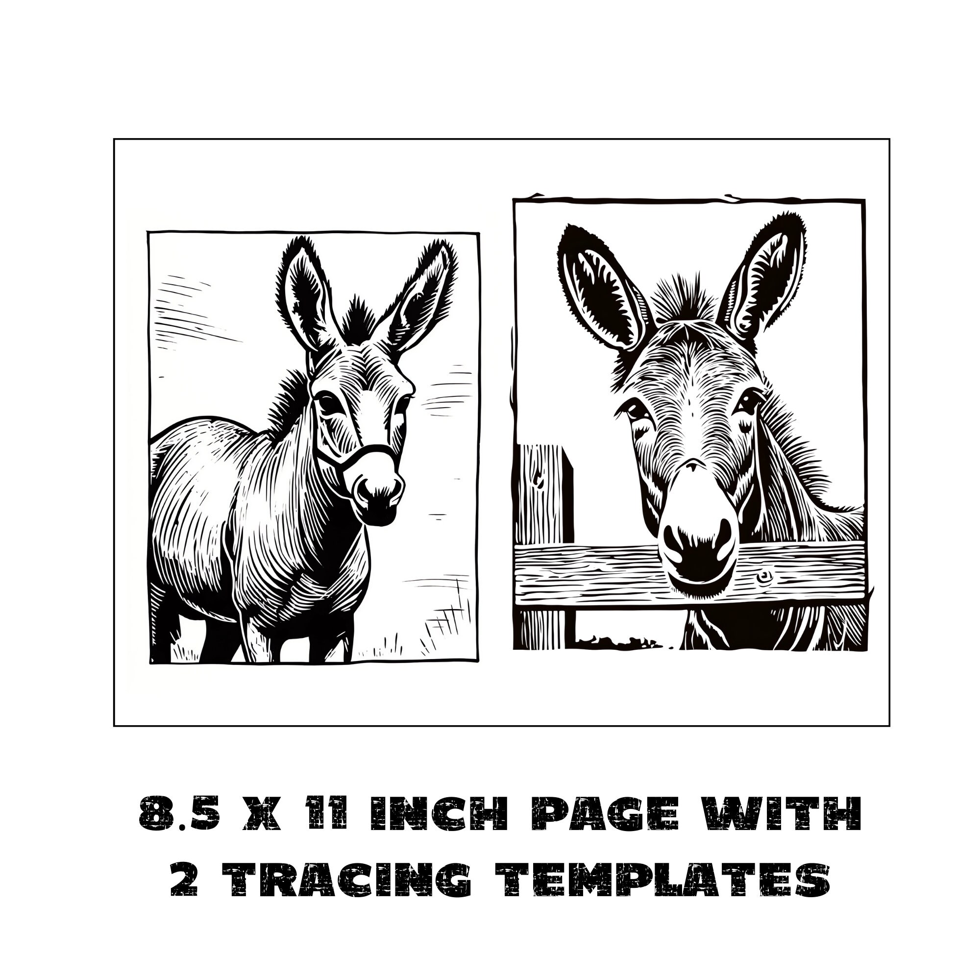 40 PAGES Linocut Tracing Templates - Animals & Nature - Birds ...