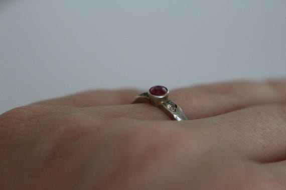 Vintage Soviet Silver 875 Ring with Ruby, USSR Je… - image 6