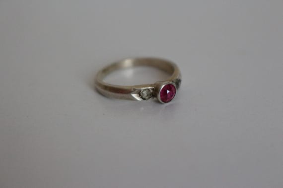 Vintage Soviet Silver 875 Ring with Ruby, USSR Je… - image 2