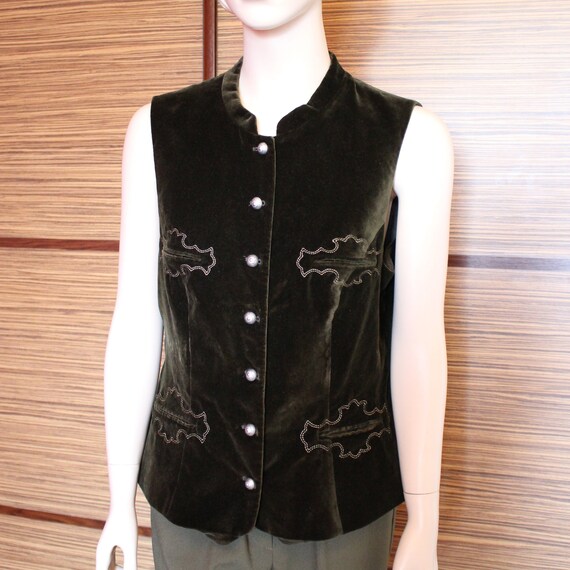 Vintage Sportalm Kitzbühel, Austrian velvet vest,