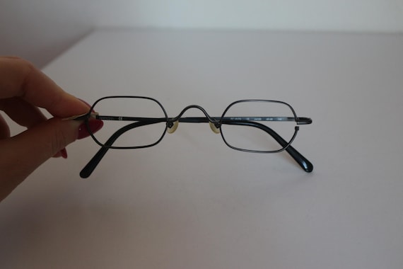 Fielmann Vintage Rectangular Eyeglasses, Black Me… - image 13