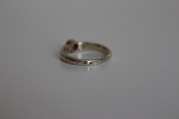 Vintage Soviet Silver 875 Ring with Ruby, USSR Je… - image 4
