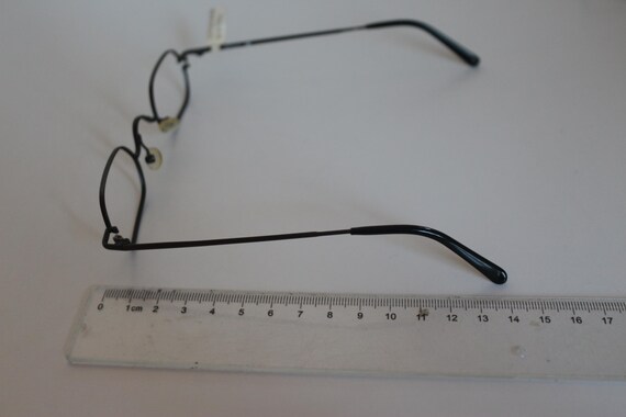 Fielmann Vintage Rectangular Eyeglasses, Black Me… - image 9