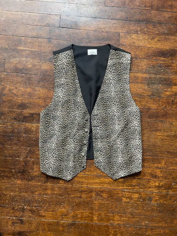 90s Leopard print Vest - image 1