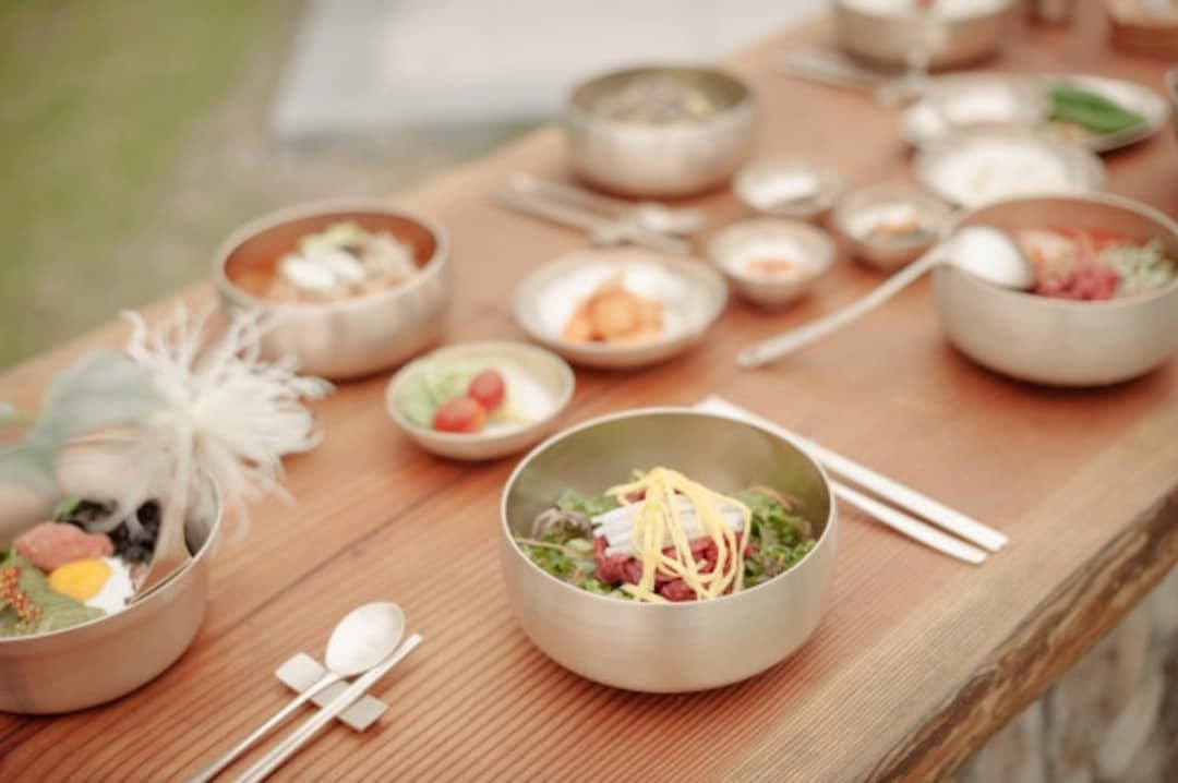 Korean Premium Traditional Tableware Bronzeware Bangjja Yugi Noodle