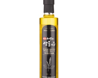 Korean Premium Traditional 100% Raw Perilla Seed Oil 6.1oz 10.1oz - Cold Pressed Pure Oil Korean Perilla Seeds 생들기름