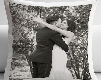 Custom Photo Decorative Pillow Case - Personalized Throw Pillow - Made in USA - Custom Pet or Family Photo Pillow Case - Perfect Gift Idea
