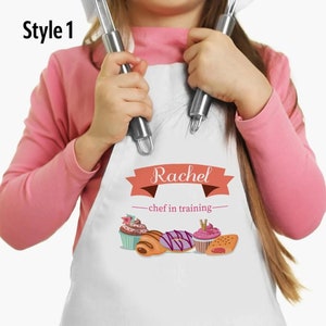 Custom Kids Apron with Name | Personalized Baking Apron for Little Chefs | Gift for Aspiring Cooks Girls & Boys Personalized Apron