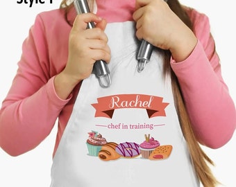 Personalized Kids Apron | Custom Multiple Designs | Toddler Apron | Girls Apron | Boys Apron | Baking or Cooking Birthday Gift