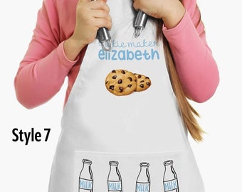 Personalized Kids Apron | Custom Multiple Designs | Toddler Apron | Girls Apron | Boys Apron | Baking or Cooking Birthday Gift