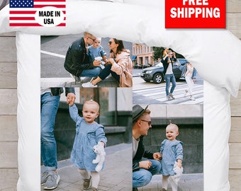 Personalisierte Fotoupload Decke, Fotocollage Geschenke für Sie oder Ihn, Familie & Freunde Individuelle Geschenke, Besondere Erinnerungserinnerung, Baby, Erwachsene