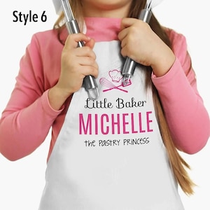 Custom Kids Apron with Name | Personalized Baking Apron for Little Chefs | Gift for Aspiring Cooks Girls & Boys Personalized Apron