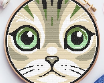 Cat Cross Stitch Pattern PDF