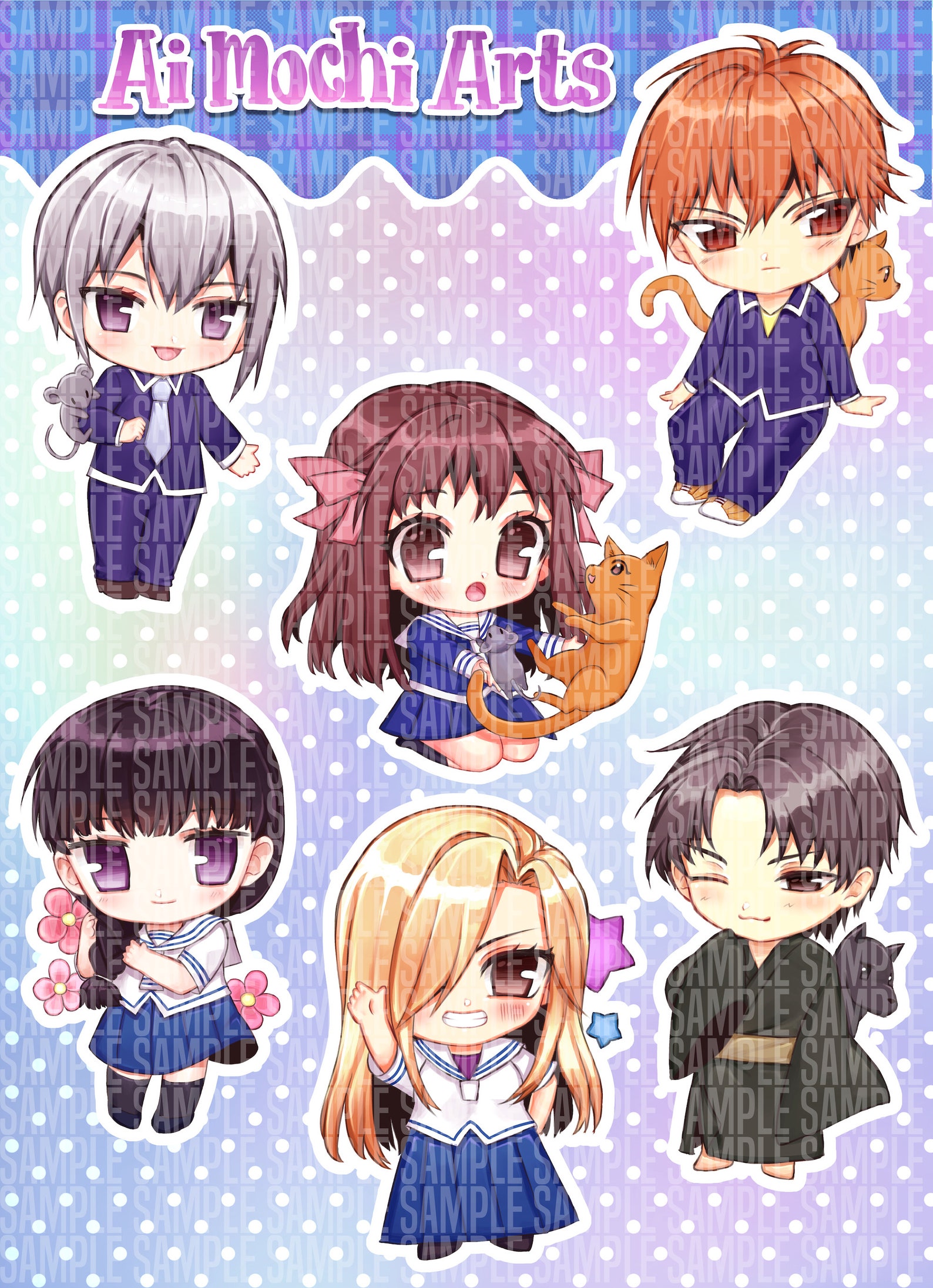 Fruits Basket Sticker Sheet Etsy