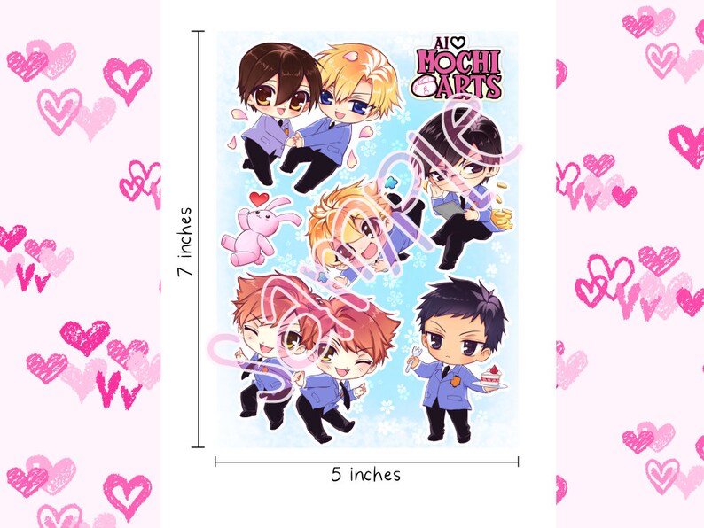 Ouran High School Host Club Sticker Sheet Etsy