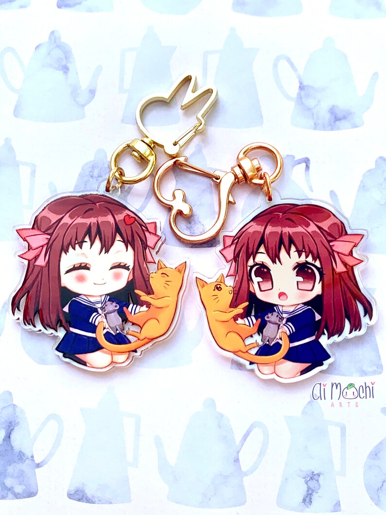 Fruits Basket Double Sided Keychain Etsy