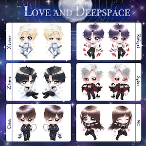 Love and Deepspace Double Sided Keychains