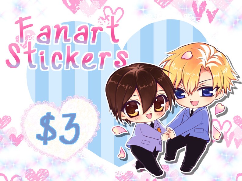 Ouran High School Host Club Sticker Sheet Etsy
