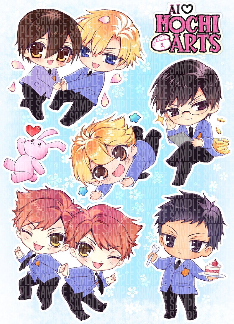 Ouran High School Host Club Sticker Sheet Etsy