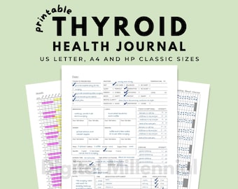 Thyroid Health Journal: Symptom Tracker & Diet Diary (Digital Download)