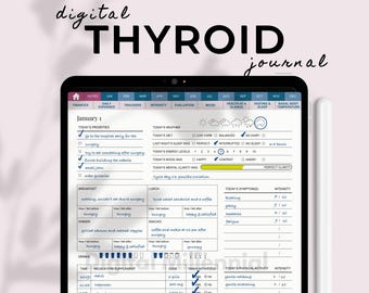 Digital Thyroid Journal to Monitor your Daily Symptoms and Lifestyle Factors, Works with Hashimoto’s Thyroiditis, Graves’s, Cancer and More