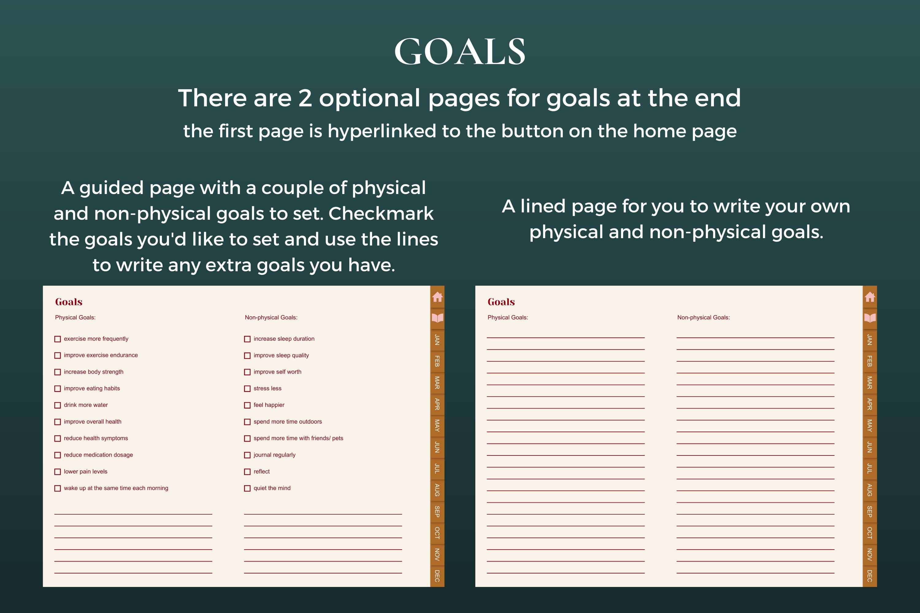 Daily Digital Health Journal for Use on Tablets in Beige and Etsy