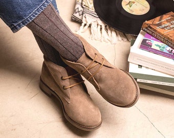 womens leather desert boots
