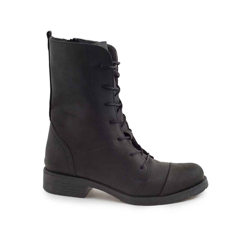 Argos Black Handmade Women Boots Leather Boots Insulated Etsy