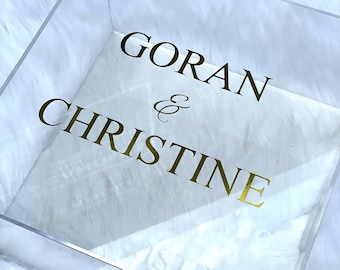 Large Acrylic Personalised Keepsake Box, Christening box, Greek Christening, Keepsake Box , Stefana Box , Baptism Box, Acrylic Gift Box