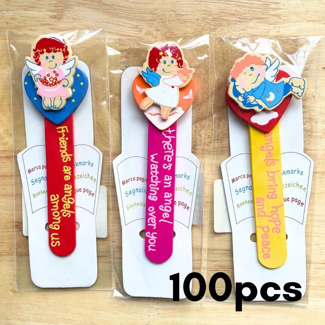 100 X Kids Wooden Assorted Bookmarks, Assorted Reading Bookmark - Etsy