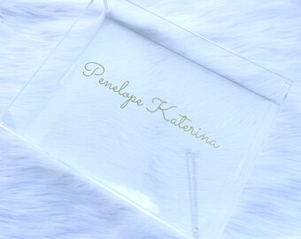 Large Acrylic Personalised Keepsake Box, Christening box, Greek Christening, Keepsake Box , Stefana Box , Baptism Box, Acrylic Gift Box