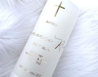 Large Baptism/Christening/Naming day Candle/Personalised Candle - Made In Australia