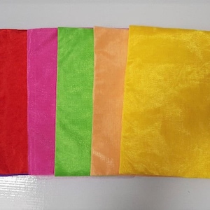 100 x Tulle Squares 6 colours 24cm Bomboniere Wedding Favour Favor