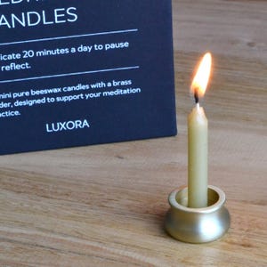 Mini Mindful Meditation Candle Gift Set, 20 minute meditation candle set, 15 mini pure beeswax candles, relaxing gift set - Australian Made